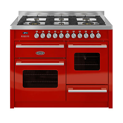 Britannia RC-11XGG-DE Delphi Dual Fuel Range Cooker Red